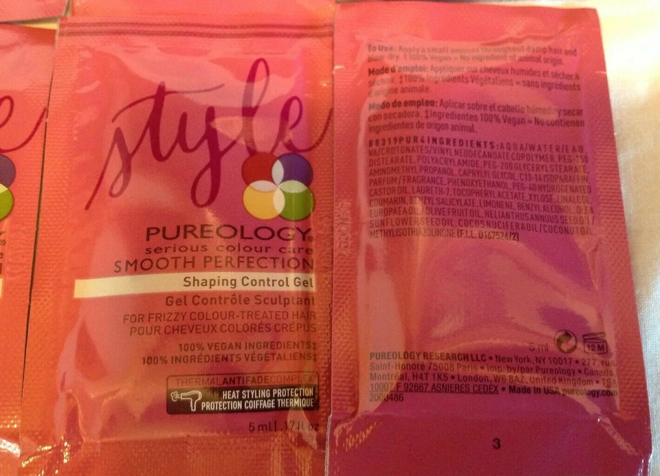 Gel de control de modelado PUREOLOGY Smooth Perfection 0,17 oz - 18 paquetes de muestras - WOW Foto 3 de 4