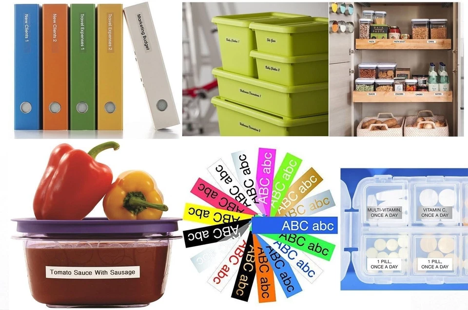 Paquete de 3 cintas para fabricante de etiquetas Brother P-Touch TZe 18 mm BLANCO sobre NEGRO TZe-325 AZE Foto 4 de 4