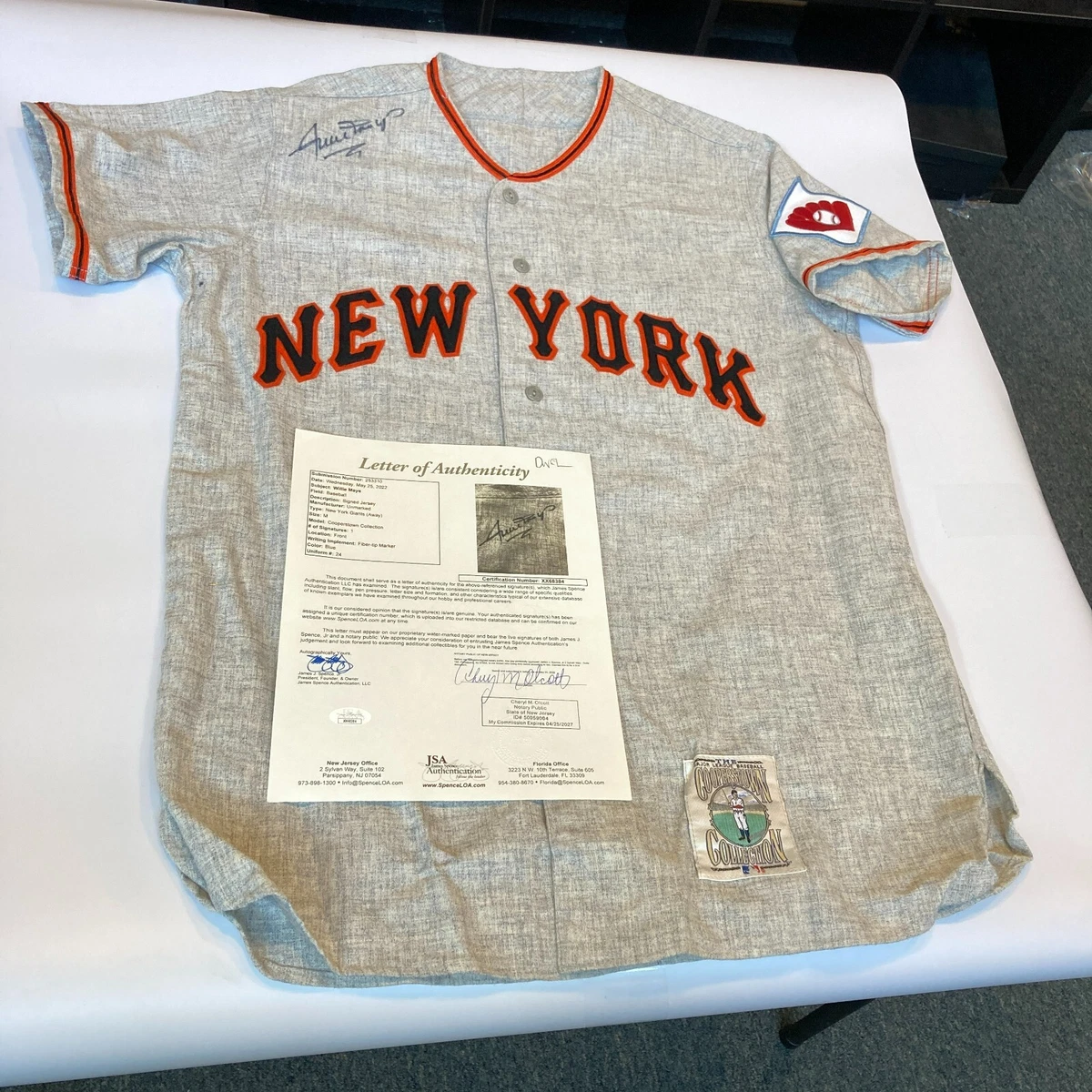 Willie mays new sales york giants jersey