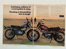 Harley-Davidson SX-250 and SX-175 Motorcycles Vintage 1975 Print Ad