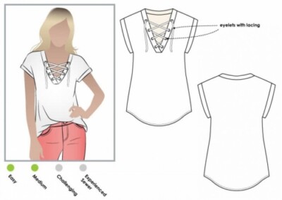Style Arc Schnittmuster Winona Top Damen Größen 4-16