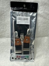 Kids Black Regular Clip On Suspenders Adjustable For Children 3-9 Years