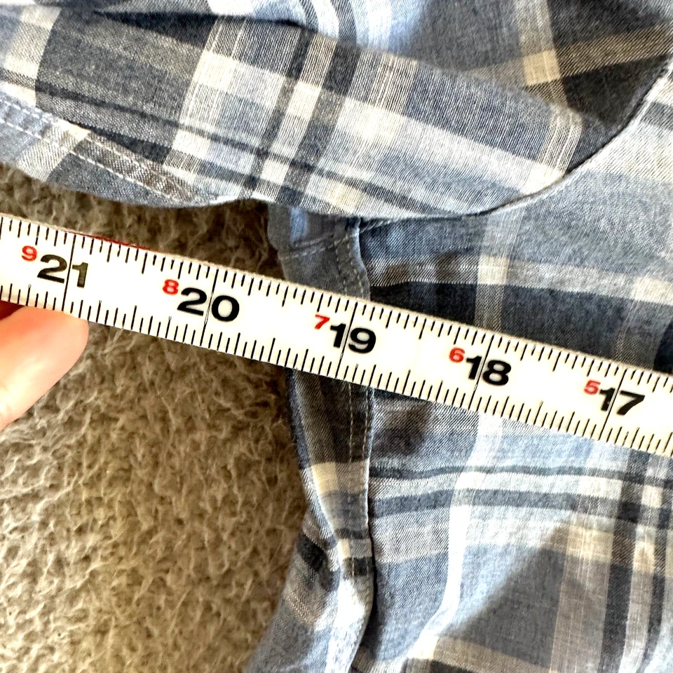 Camisa feminina Grayson By Frank & Eileen Hero tamanho 1 xadrez botão para cima - Imagem 3 de 4