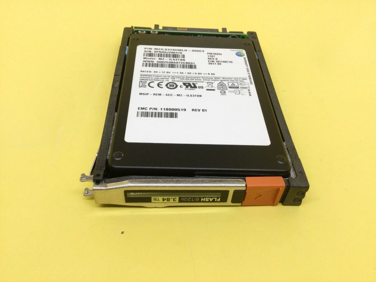 005052110 EMC 3.84TB SAS 12Gb s 2.5 Samsung PM1633a SSD