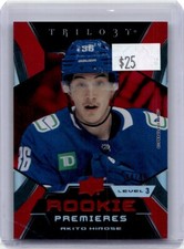 2023-24 Upper Deck Trilogy Rookie Red Akito Hirose /49 Vancouver Canucks #217
