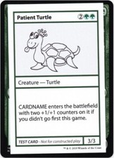 1 x Patient Turtle - Test Card - Mystery Booster - LP - MTG