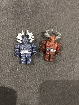 Dunkelroter Häuptling und Silberdrache Burg Garde Mega Bloks Figuren