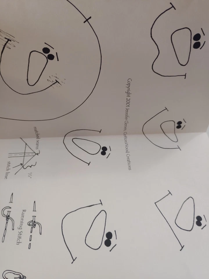 Cottonwood Creations 002 Craft Pattern Happy Snowballs 3 1/2" Snowmen Christmas - Image 4 of 4