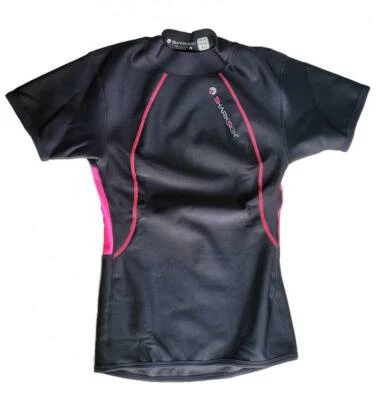 SHARKSKIN - Chillproof Short Sleeve Woman - schwarz-pink - Funktionskleidung - Bild 1 von 2