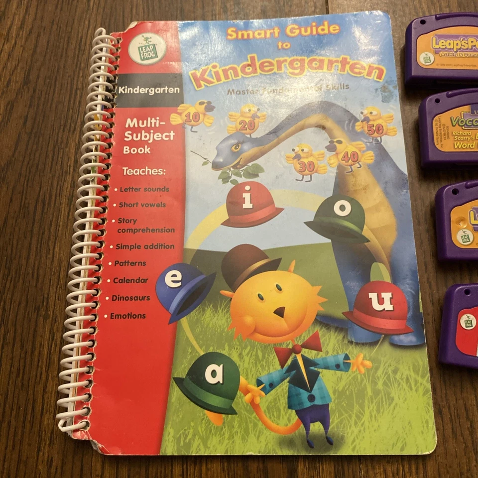 Leap Frog Games Lot Of 7 Plus A Book Learning Games Spider-Man Reading Writing  - Image 2 of 4