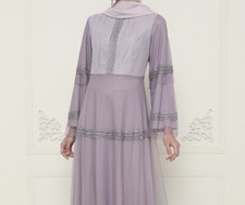 Fully Lined Lilac Evening Dress Size 12