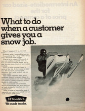 1969 Vintage Print Ad B.F. Goodrich What to do when a customer snow mobile