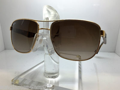 AUTHENTIC RAYBAN RB 3533 001/13 GOLD/BROWN GRADIENT LENS 57MM