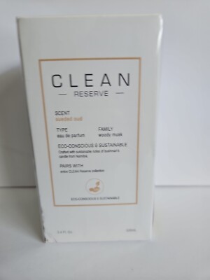 NEW Clean Reserve Eau de Parfum Sueded Oud- 3.4 oz/100 ml Sealed In Box