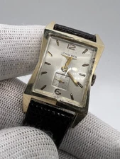 Vintage Longines 2049 Swiss Manual Wind Art Deco V-Shaped Tank Watch 10k