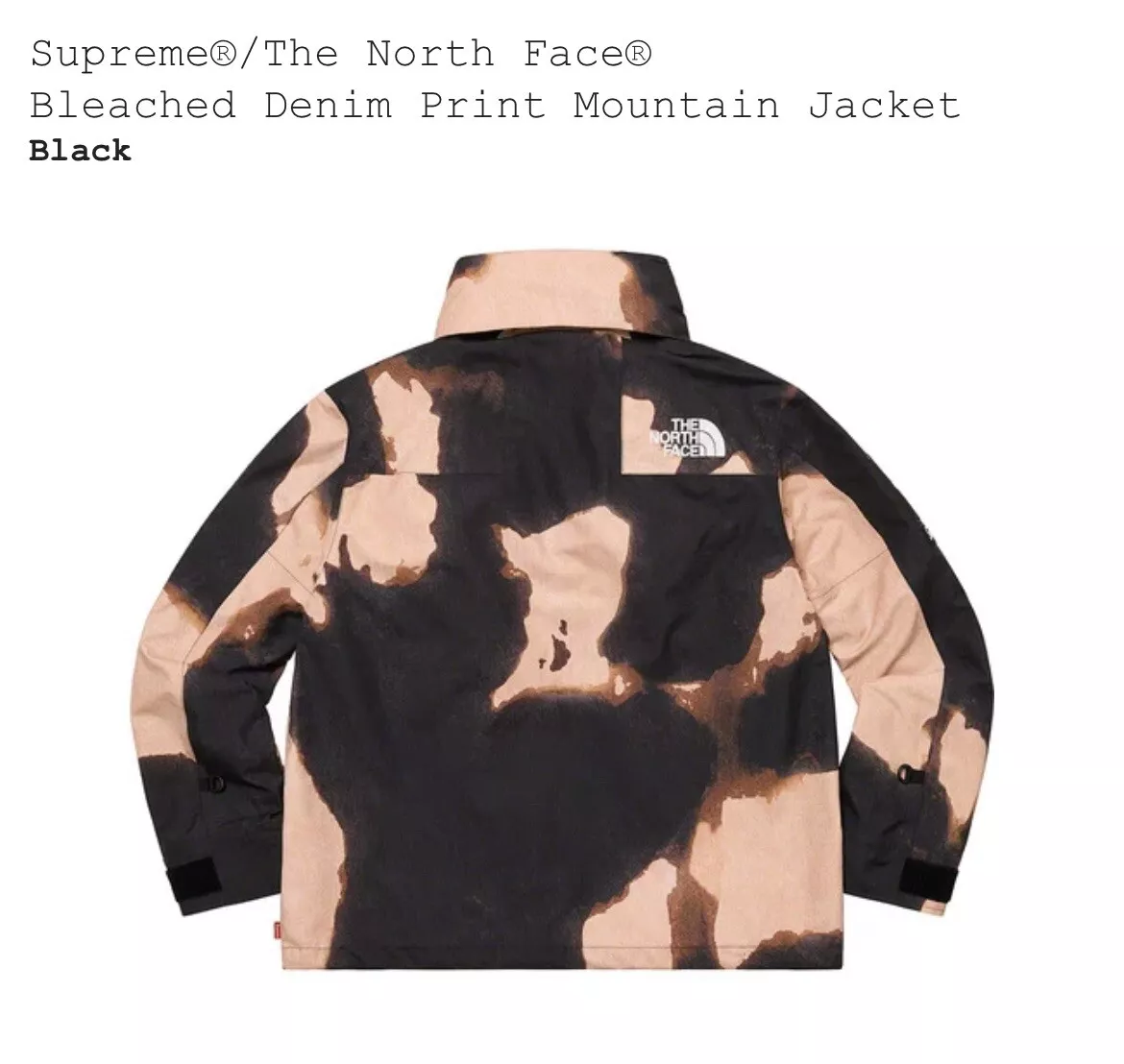 New Supreme® x The North Face® Bleached Denim Print Mountain