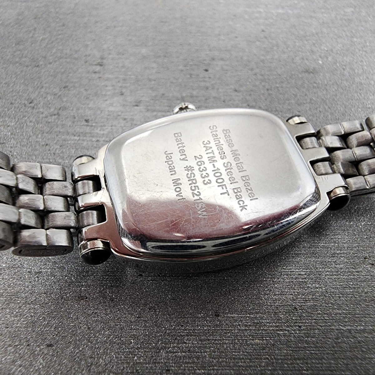 Lucien Piccard ladies rectangular silver tone Marchesa dress watch NEW BATTERY Lucien Piccard Rectangle Wristwatches for sale - eBay main image 3