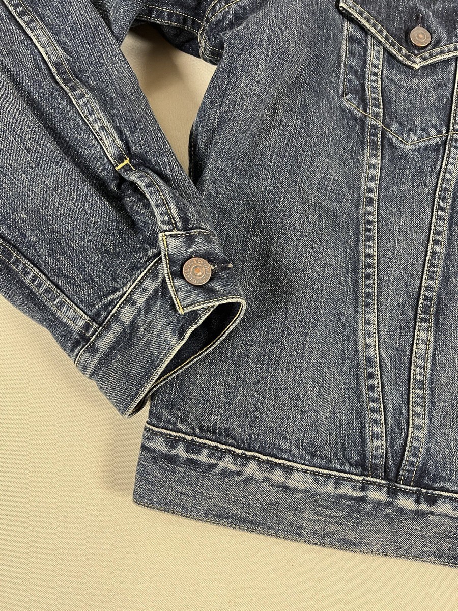 LEVIS VINTAGE CLOTHING LVC LOT 559 JACKET BLUE WORN IN XL LEVIS VINTAGE CLOTHING LVC LOT 559 JACKET BLUE WORN IN XL