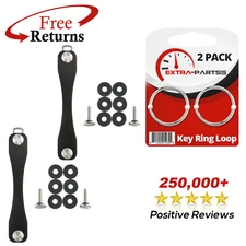 2 Pocket-Sized Key Holder Compact Black for House Garage Car Remote Keychain