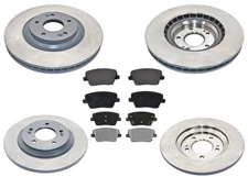 GEO Coated Front Rr Disc Brake Rotors Pads fits Hyundai Veloster N 19-20 Turbo