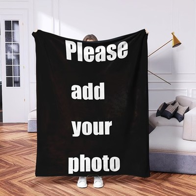 Customizable Flannel Throw Blanket - Contemporary Style, Soft Comfort for Home 