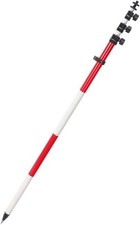 Surveying Prism Pole 15.09 FT Aluminum Twist Lock 5/8 Adapter Level Vials