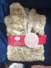 Holiday Time Woodland Light Tan Fawn Pattern Tree Skirt 48in