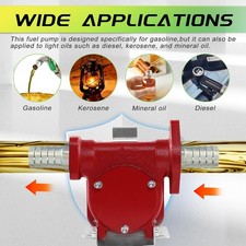 12V Manual Nozzle Fuel Transfer Pump 10GPM For Diesel Kerosene Gas