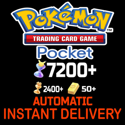 [INSTANT] Pokemon TCG Pocket 7200++ Pack Hourglass + 50 Pokegold + 3000 Tickets