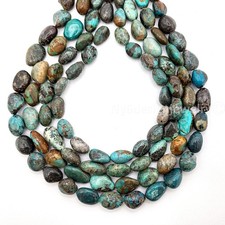 Natural Turquoise Oval Nugget Beads for Jewelry Making 12-18mm 16"