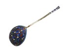 Russian 84 Gilt Silver and Cloisonne Enamel Spoon 2nd Kokoshnick 1908-1926