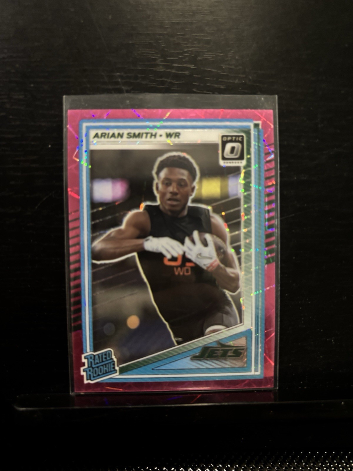 Arian Smith 2025 Panini Donruss Optic #285 Pink Velocity Prizm Rated Rookie /99