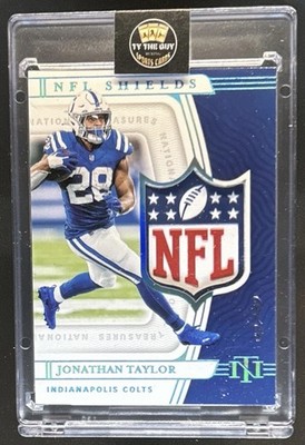 2021 Panini National Treasures Jonathan Taylor NFL SHIELDS Patch 1/1 #30 COLTS