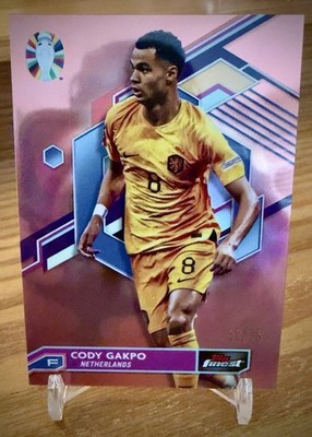 2023 Topps Finest Road to UEFA Euro 2024- Cody Gakpo #49 Rose Gold Refractor /75