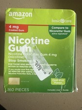 Nicotine Gum 4mg, 160 Count EXP 11/2027 Cool Mint Flavor