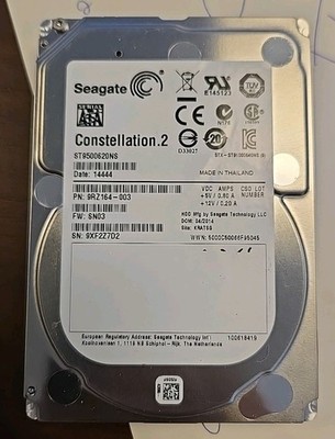 Seagate Constellation.2 500GB Internal 7200RPM 2.5'' (ST9500620NS) Hard Drive