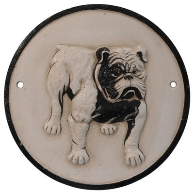 Wandschild Wandplakette Gusseisen Bulldog