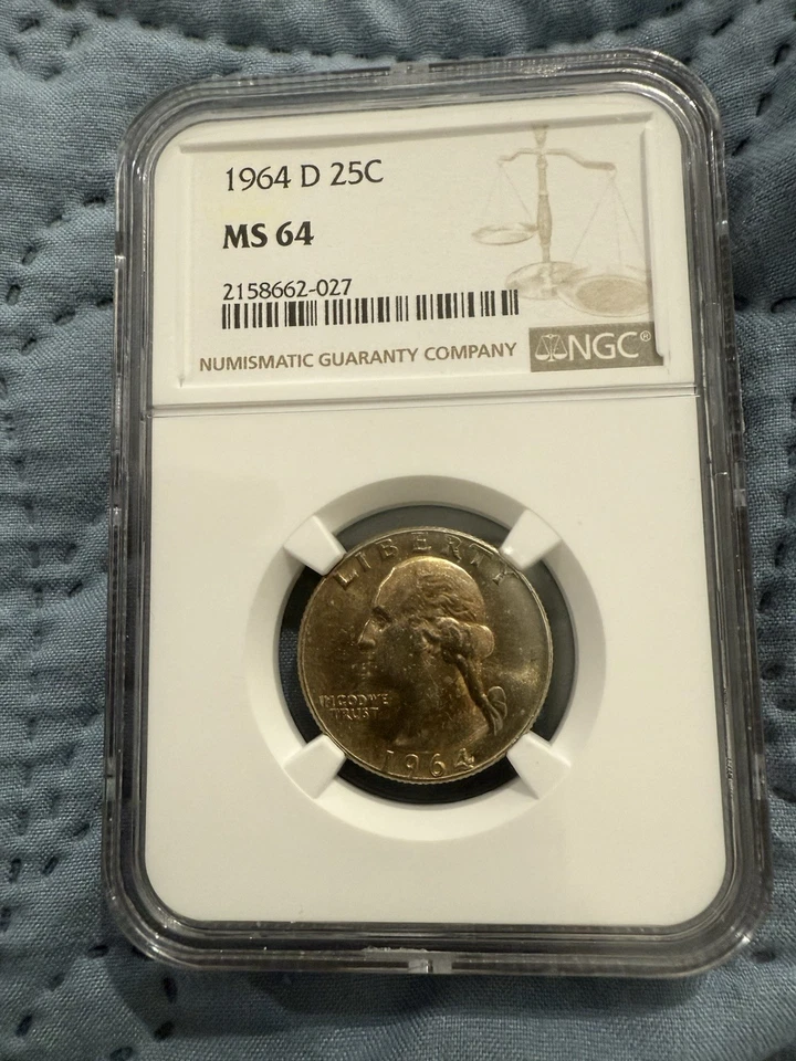 1964 D Quarter NGC MS 64 With Toning On Face - Image 2 of 3