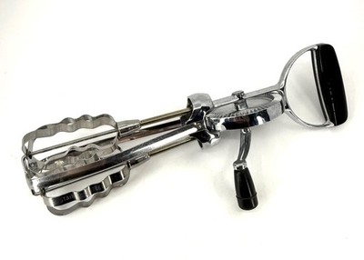 Vintage Flint Ecko Best Stainless Steel Rotary Egg Beater Hand Mixer Utensil