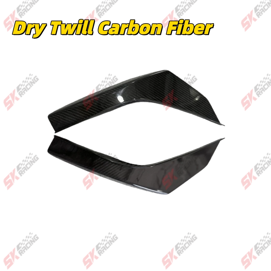 Front Bumper Canards Fins For Chevrolet Corvette C8 2020+Dry Twill Carbon Fiber — 第 2/4 张图片