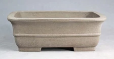 Tokoname Rect. Bonsai Pot by Izumiya #15E22G : 193*149*H67mm