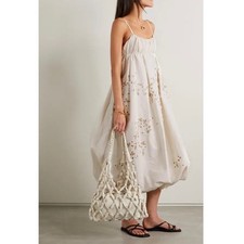 Agua by Agua Bendita Limonaria Midi Dress Bubble Hem size Small