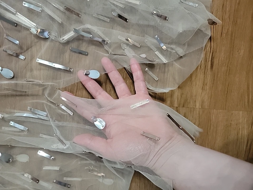 Vestido Largo Alberta Ferretti Pasarela Dorado Lentejuelas Bordado Talla S Foto 2 de 4