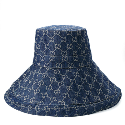 GUCCI グッチ デニムハット バケット Mサイズ 57cm GUCCI 631958 Eco Washed Denim Wide Brim Hat Size S | eBay