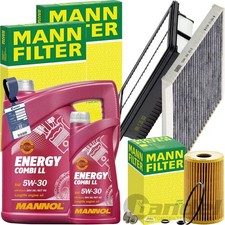 MANN INSPEKTIONSPAKET+MANNOL 5W-30 ÖL passend für HYUNDAI i20 II 1.1-1.4 CRDi