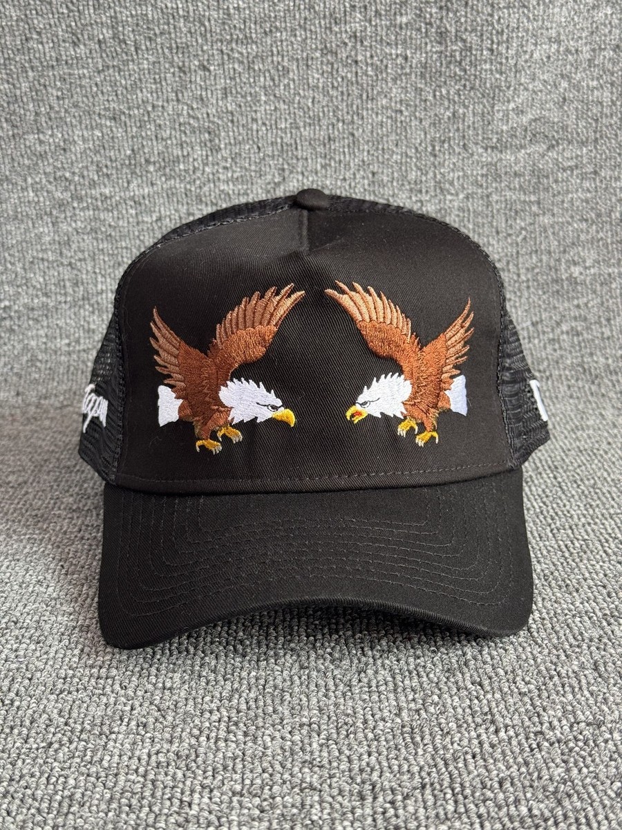 New Era Japan Trucker Snapback Black Mesh Back Eagle Hat