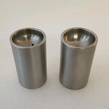 Stelton Denmark Cylinda Stainless Steel Arne Jacobsen Salt & Pepper Shakers MCM