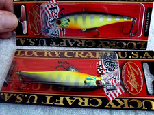 LOT OF-2-Lucky Craft Pointer 78SP SHALLOW Jerkbait IN GORGEOUS PURPLE CHART GILL