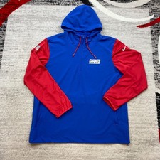Nike New York Giants Sideline Pre-Game Player Jacket XL Blue Swoosh On Field NFL