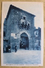REPUBBLICA DI S. MARINO PORTA DI S. FRANCESCO NON VIAGGIATA ANIMATA CAV. A.REFFI